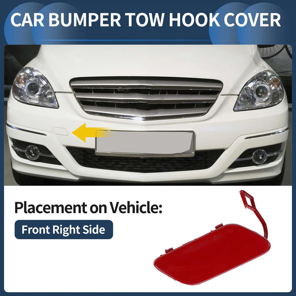 Front Bumper Tow Hook Cover for Mercedes-Benz B-Class (2005–2012) No.A1698851522 Jupiter Red