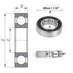 6902DD Deep Groove Ball Bearing for Scooter Skateboard (15x28x7mm)