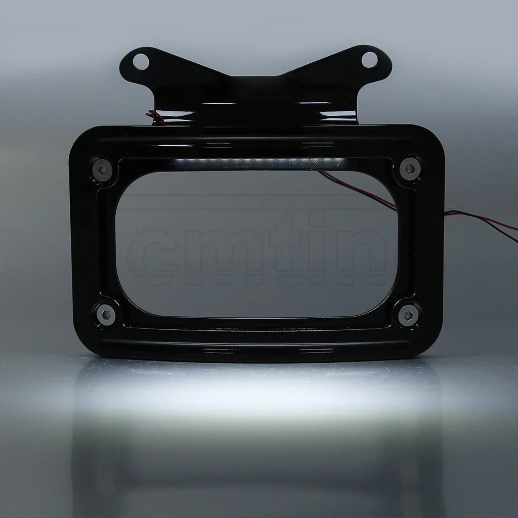 Curved License Plate Frame LED Light for Harley FLHRXS Road King (2017-2025)