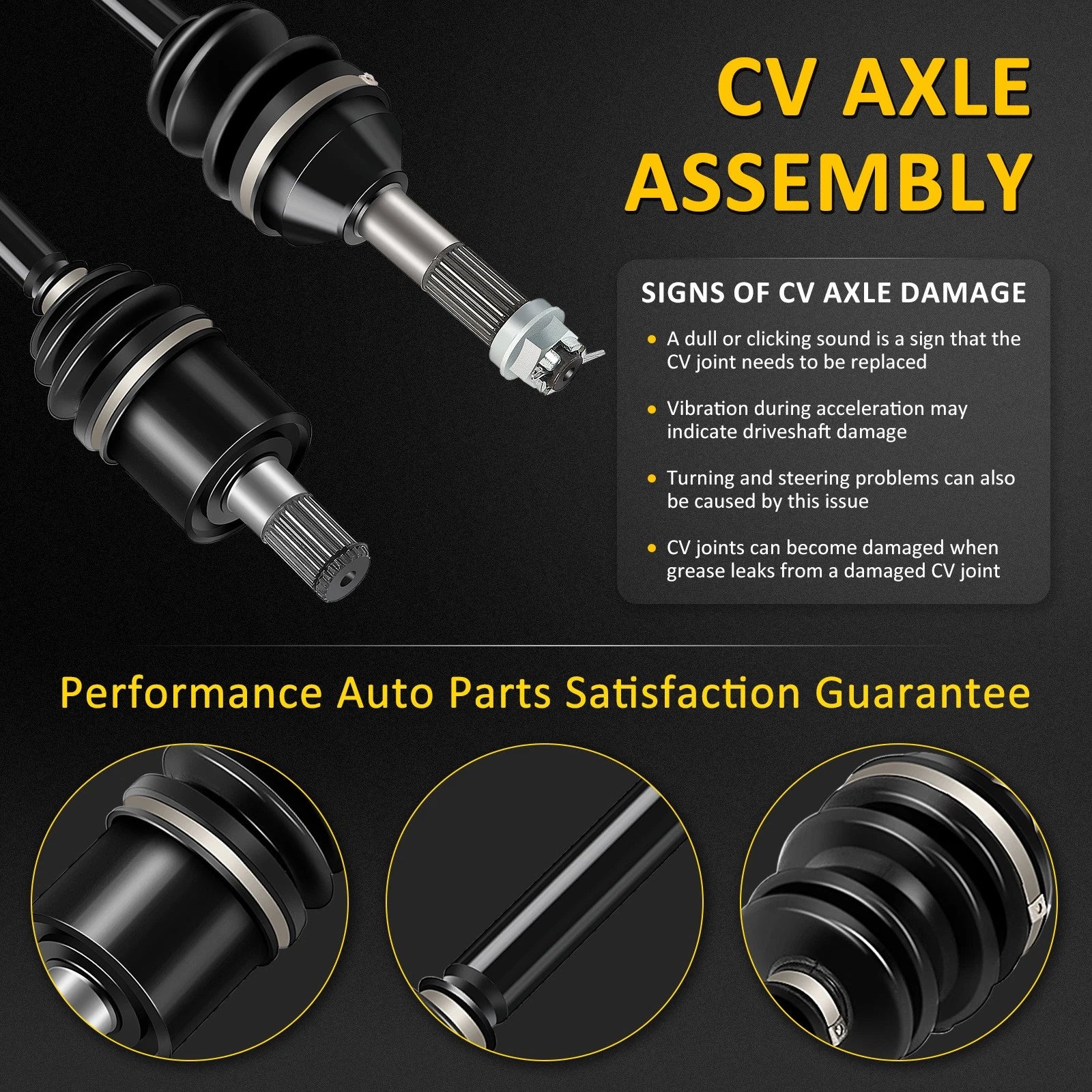 Set of 2 CV Axles for Kawasaki Brute Force KVF 650 750 (2005–2018)