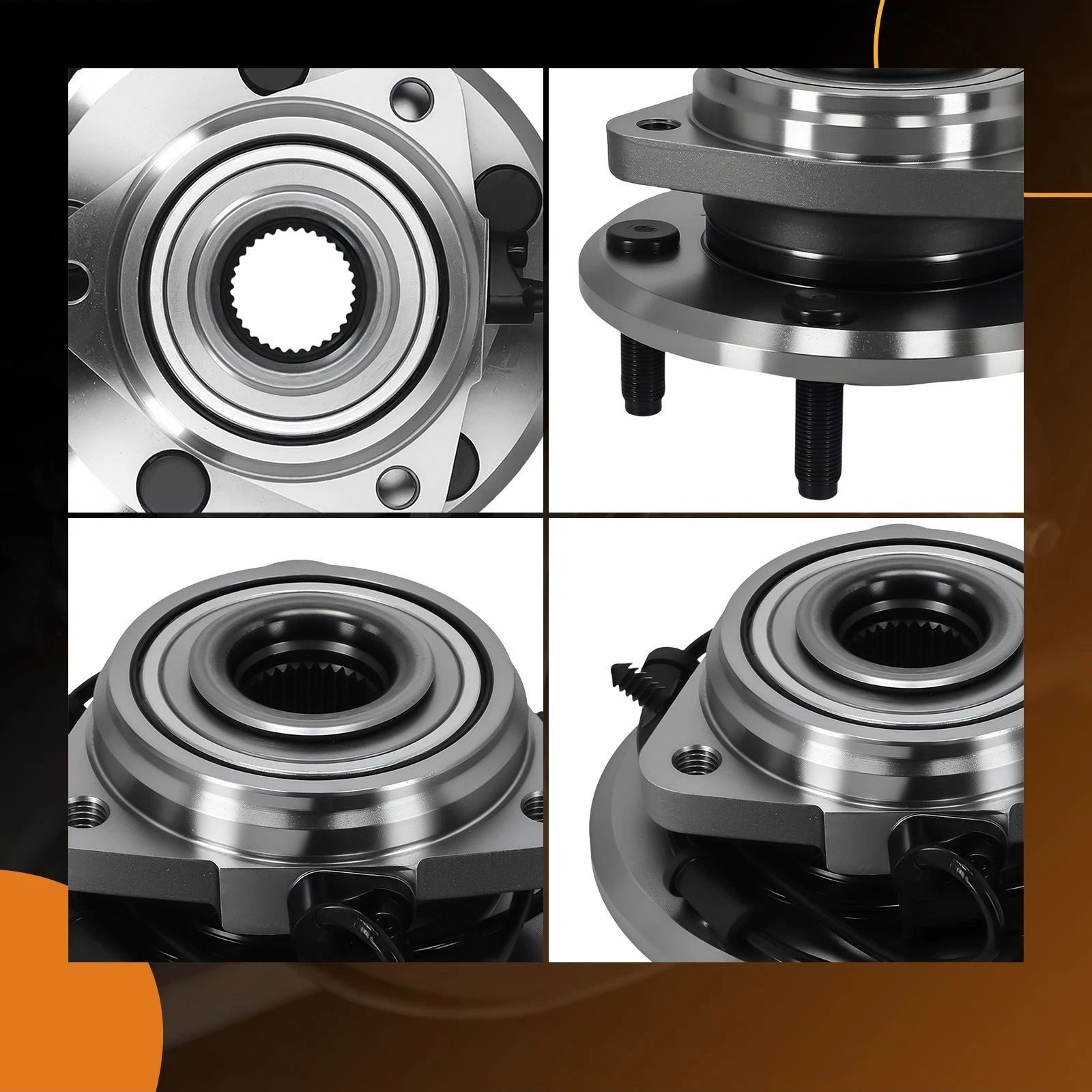Front L&R Wheel Bearing Hub for Jeep Wrangler (2011–2017) 513369 5-Stud