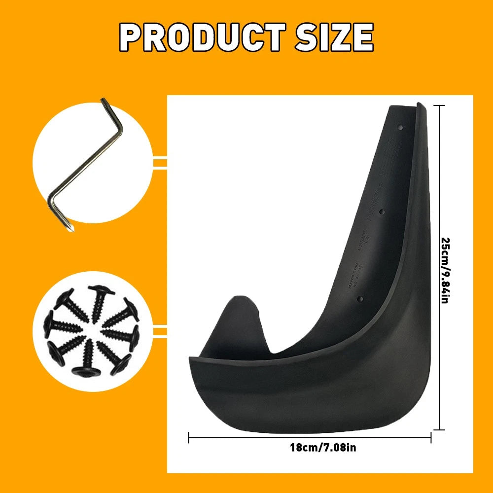 Set of 4 Mud Flaps Splash Guards for Universal Fit (Auto)