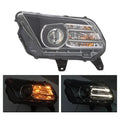 Headlight Pair for Ford Mustang (2013–2014) Black Projector w/LED DRL HID/Xenon