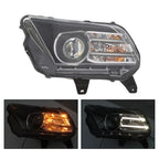 Headlight Pair for Ford Mustang (2013–2014) Black Projector w/LED DRL HID/Xenon