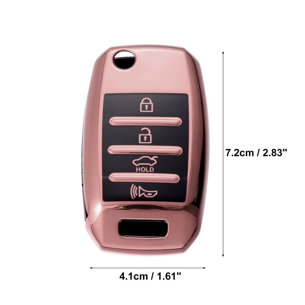 TPU Key Fob Cover Case for Kia Optima (2015–2018) Soul (2013–2018) Pink