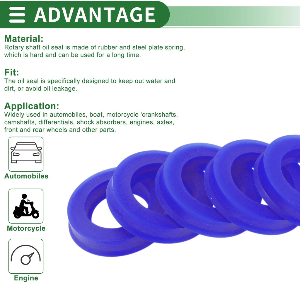 Set of 5 Oil Seal Rotary Shaft Seal 30x47x10mm for Various Models