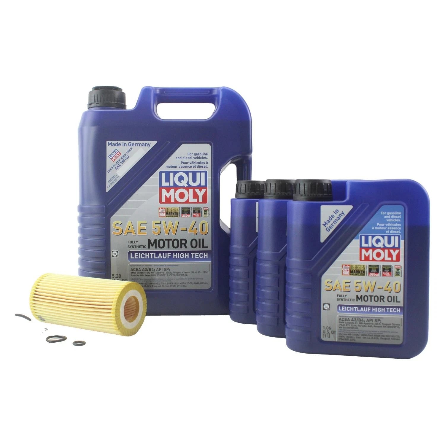 Oil Change Kit for Mercedes OM648 (8L Liqui Moly Leichtlauf 5W40)