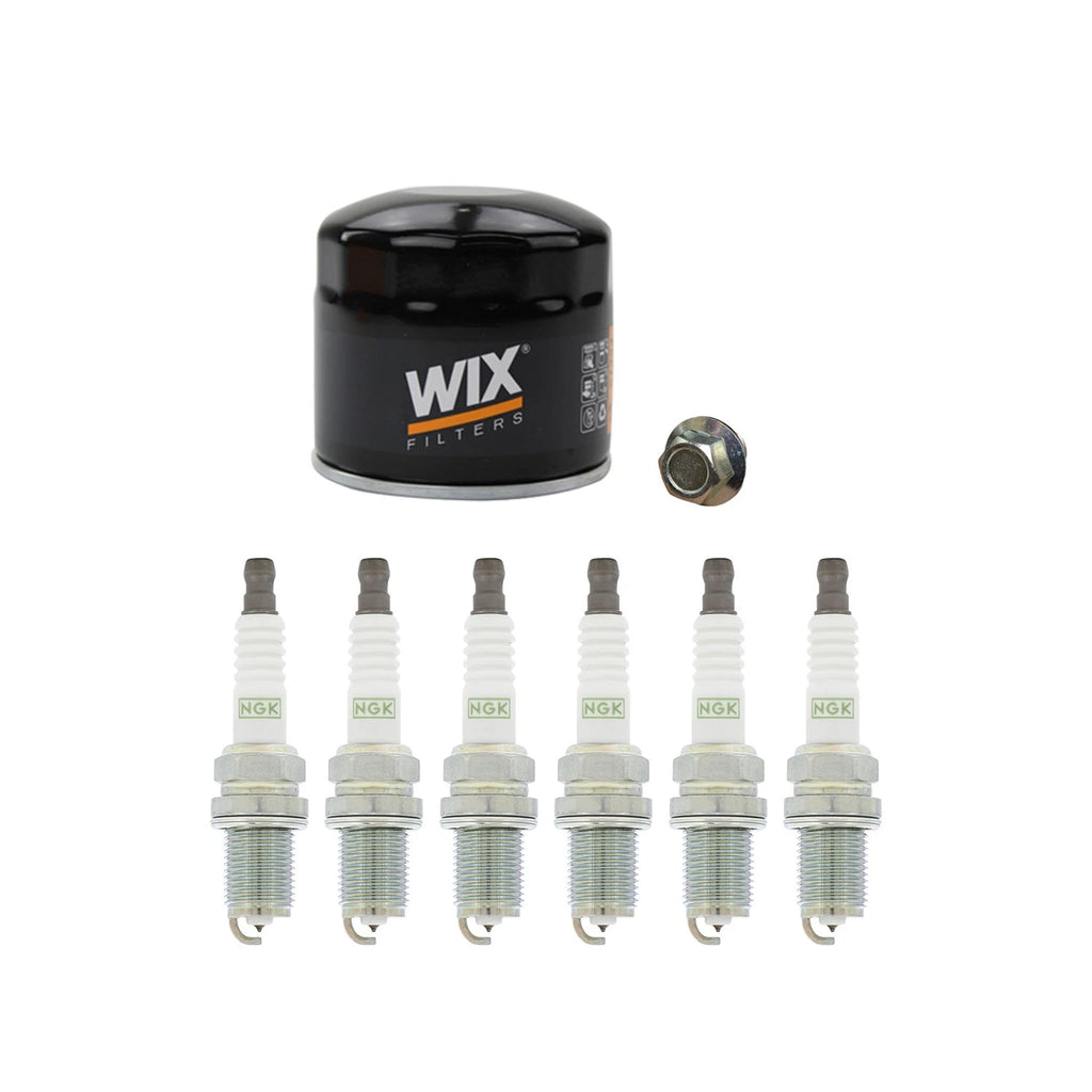 Wix Engine Oil Filter & NGK 6 Platinum Spark Plugs for Santa Fe Tucson Rodeo