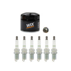 Wix Engine Oil Filter & NGK 6 Platinum Spark Plugs for Santa Fe Tucson Rodeo