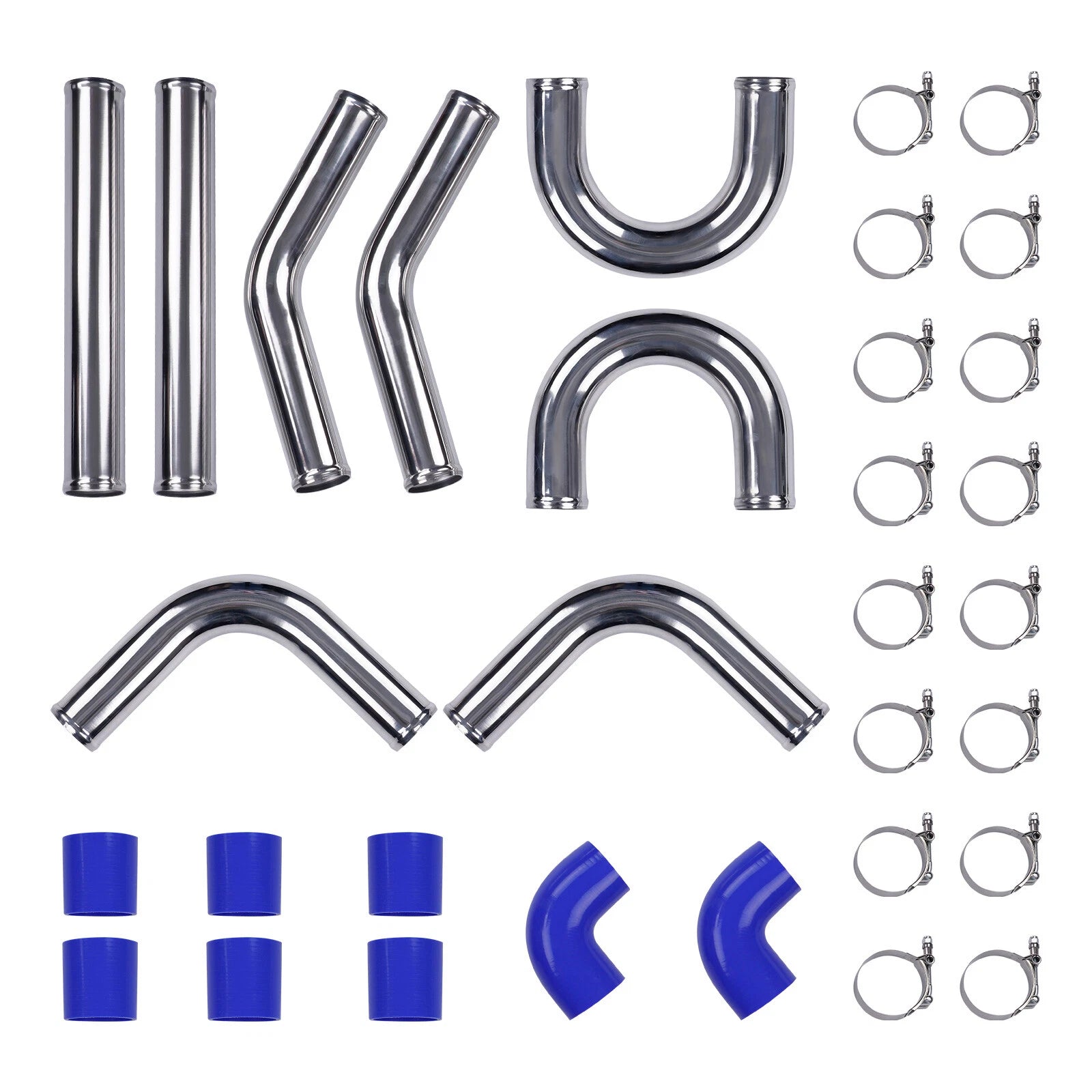 T3/T4 T04E Universal Turbo 0.63 A/R with Oil Line, Intercooler & Piping Kits