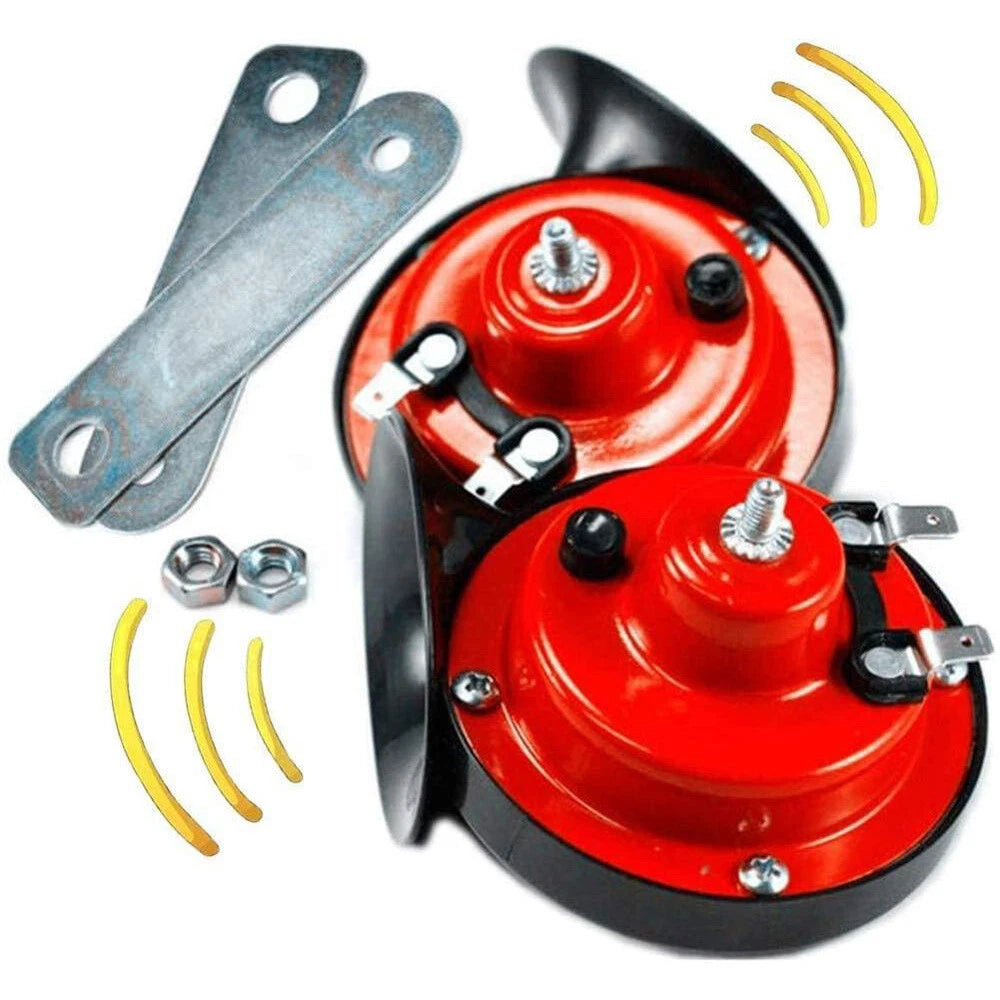 1 Pair 12V 300DB Super Train Horn for Trucks SUVs Cars Boats Motorcycles