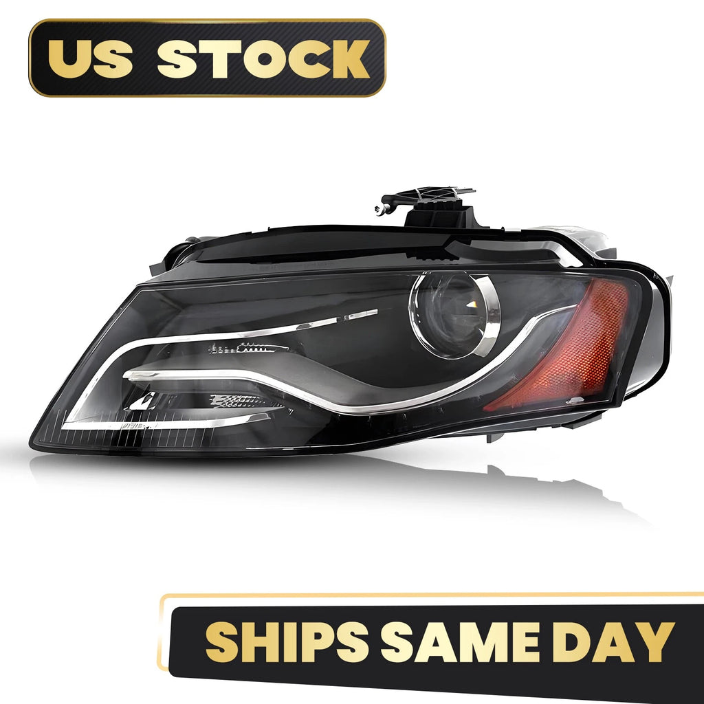 HID Headlight with LED DRL for Audi A4 S4 (2009–2012) - Left Driver