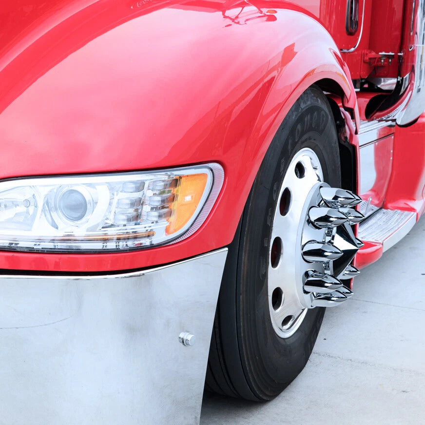 Chrome Bullet Lug Nut Covers Thread-On 33mm for Jeep Wrangler (2007–2024)