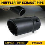 2.75" Black Coated Stainless Steel Exhaust Tip for Make Model (YYYY–YYYY)