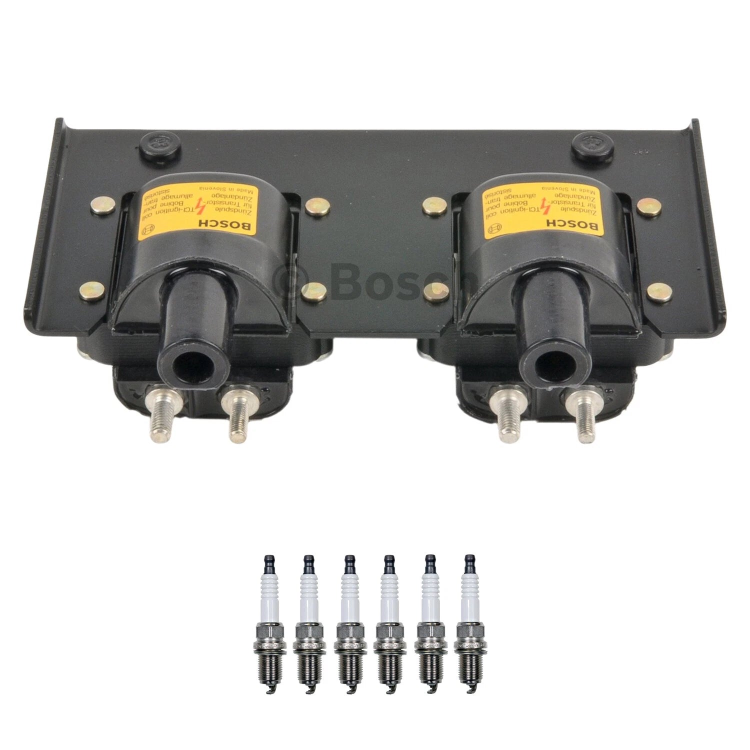 Set of 7 Ignition Coil & Spark Plug Kit for Supra XJ6 911 H6 L6 (Bosch, Denso)