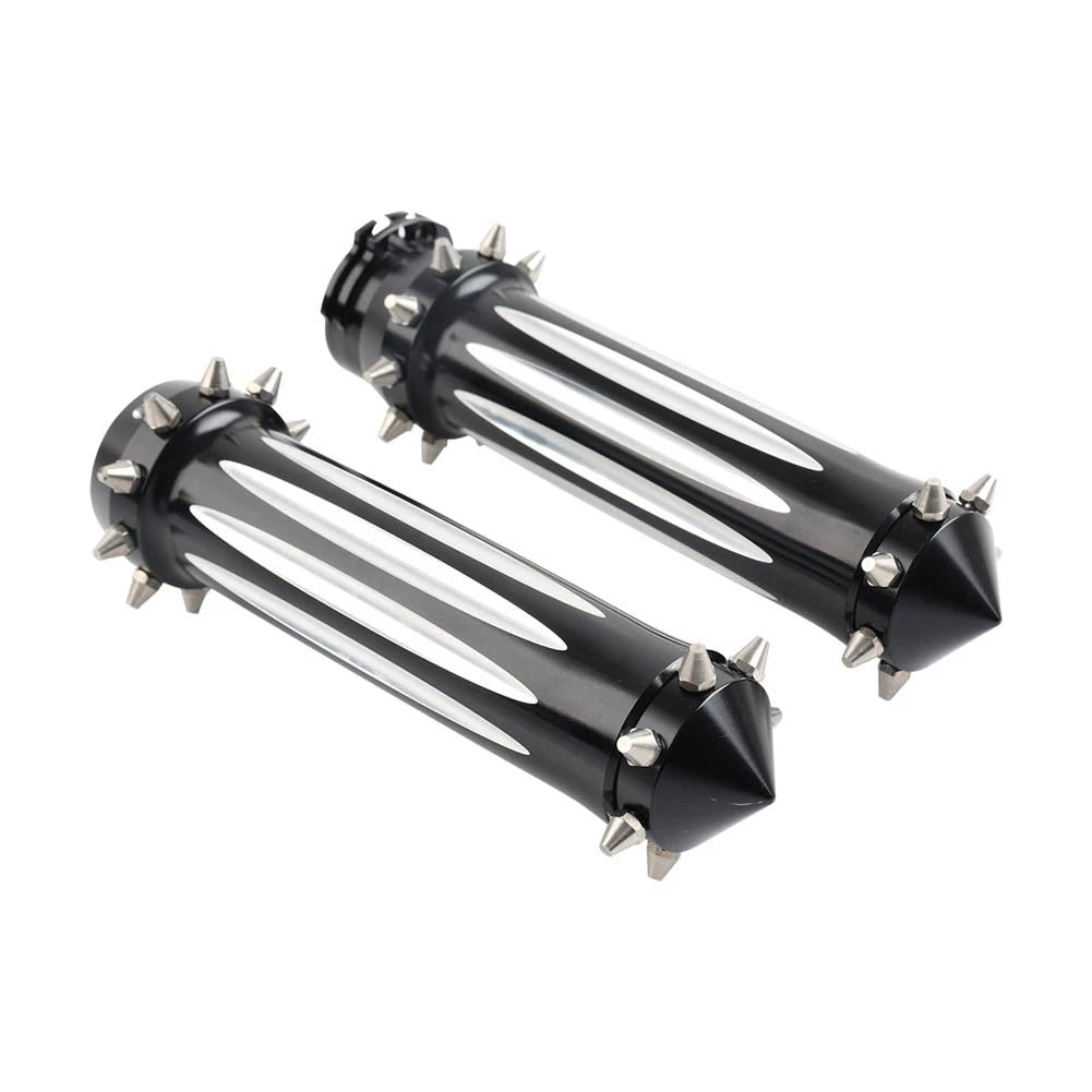 CNC Spikes 1'' Motorcycle Hand Grips for Harley Touring Dyna Softail