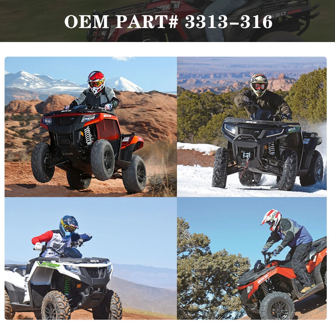 Front Brake Master Cylinder for Arctic Cat 350 366 400 425 450 (2008–2015) 3313-316