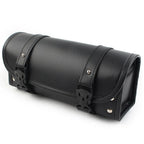 Universal Black PU Leather Motorcycle Side Saddle Bags for Storage
