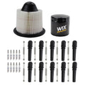 Tune Up Kit with NGK 10 Spark Plugs & Coil Boot for E-350 F-250 F-350 (1999–2010)