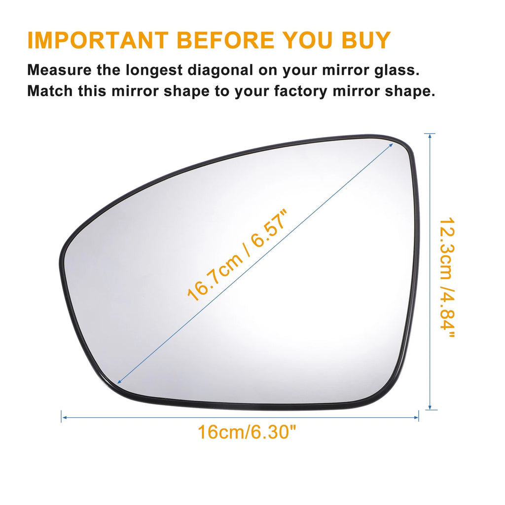 Left Side Mirror Glass w/ Backing Plate for Nissan Altima (2019–2021)