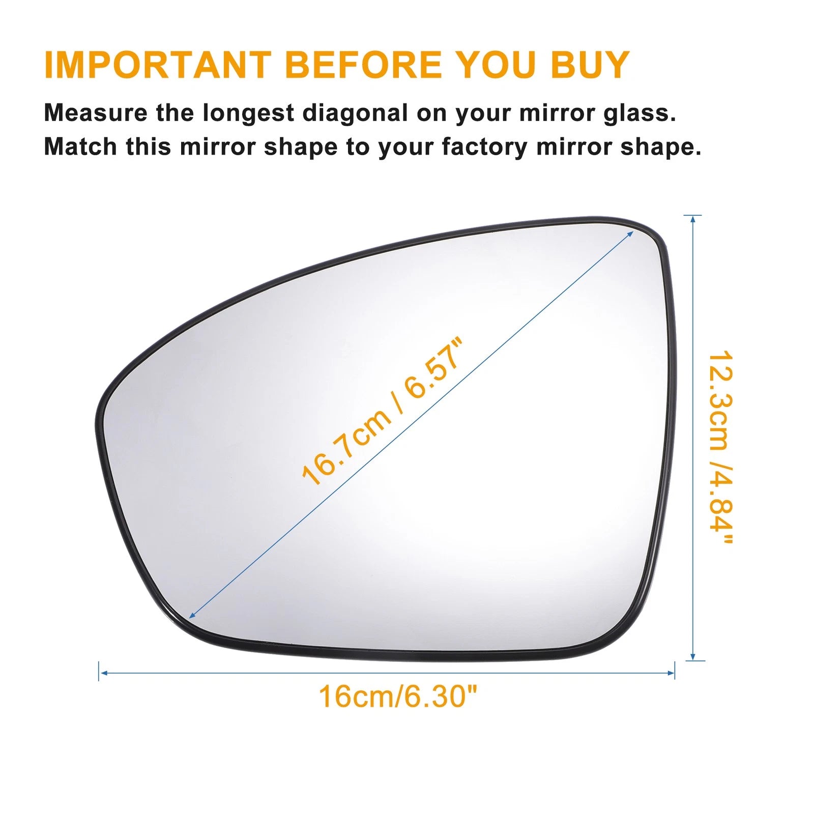 Left Side Mirror Glass w/ Backing Plate for Nissan Altima (2019–2021)