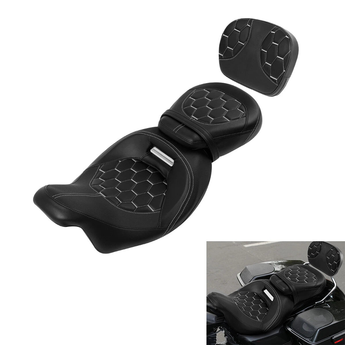Passenger Seat Backrest for Harley Touring Street Road Glide (2009–2023)