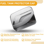 Fuel Tank Door Cap for Toyota RAV4 (2019–2025) Silver Tone
