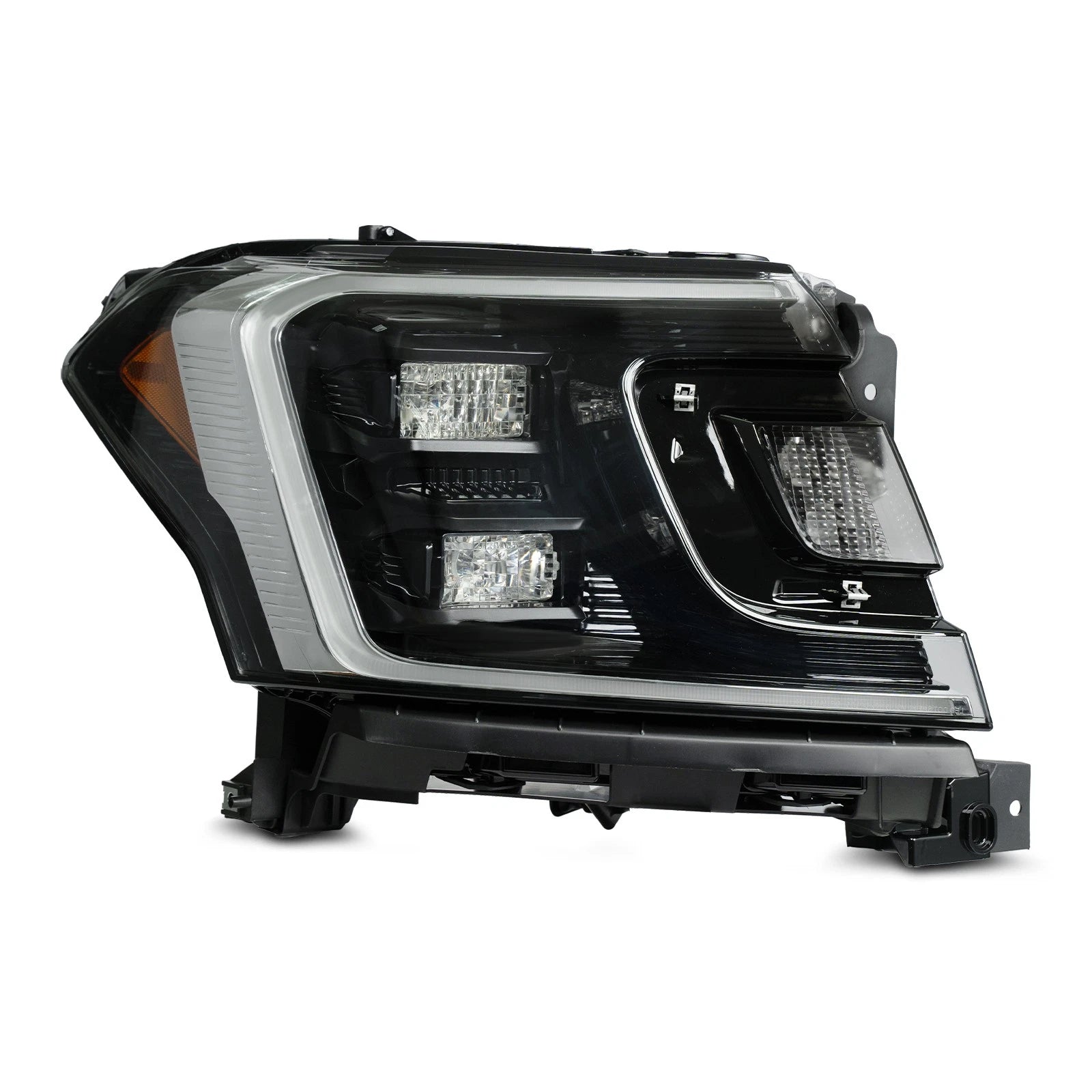 Set of 2 LED Headlights for Ford Expedition (2018–2021) Black Projector R+L