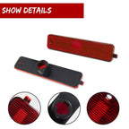 Set of 2 Red Rear Bumper Side Marker Lights for Pontiac Firebird Trans AM