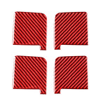Set of 4 Red Carbon Fiber Door Handle Bowl Covers for Toyota Tundra (2014–2021)