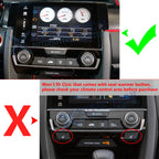 Carbon Fiber Center Console Panel Decor Trim for Honda Civic (2016-2021)