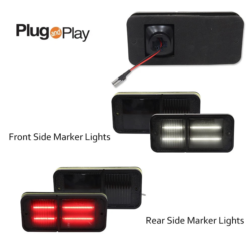 Set of 4 LED Side Marker Lights for Chevy GMC Truck (68–72)