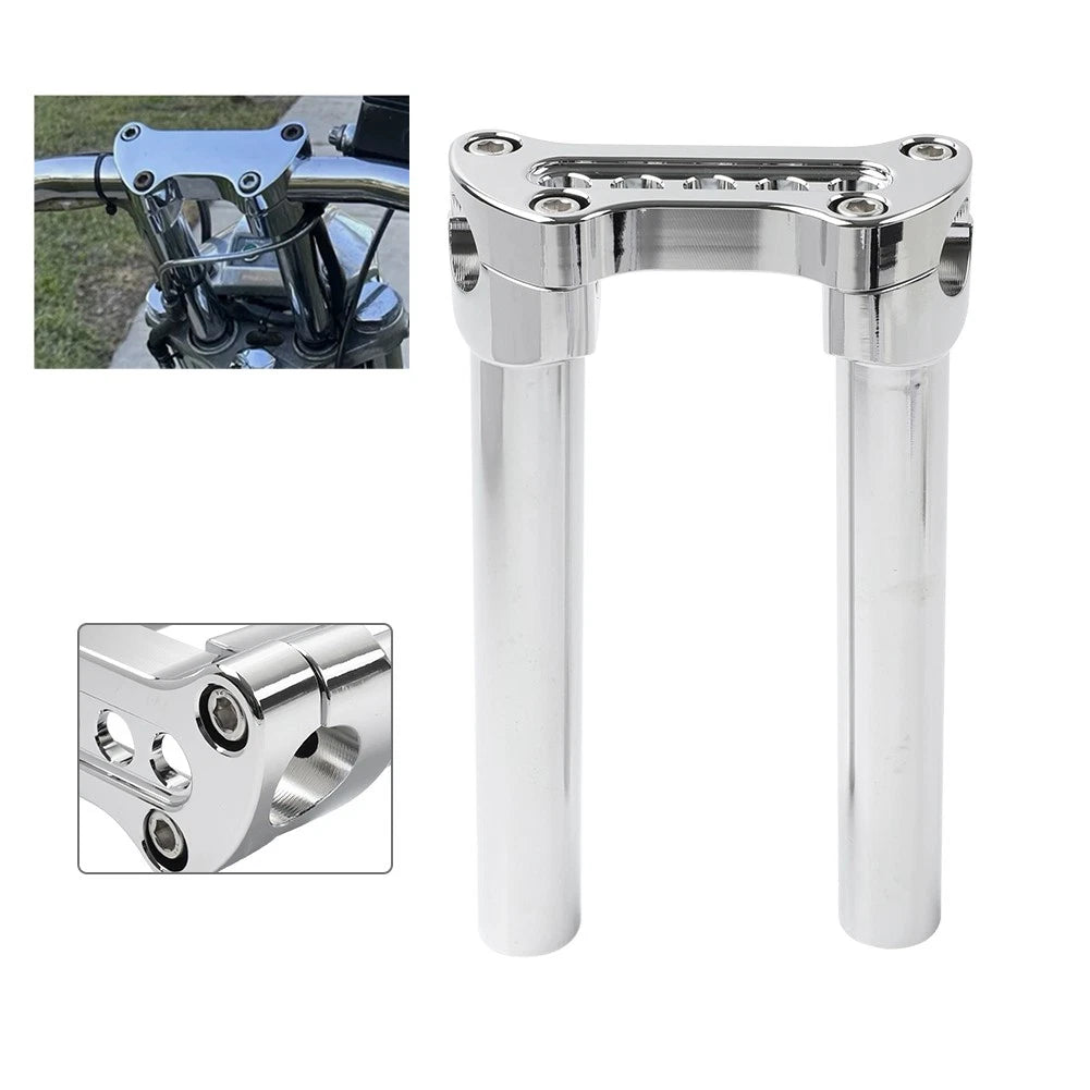 8.5" Handlebar Riser Top Clamp for Harley Fat Boy FLSTF, Low Rider (1" Bar) Chrome