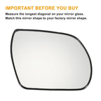 Right Side Door Mirror Glass with Back Heated for Hyundai Santa Fe (2009–2012)