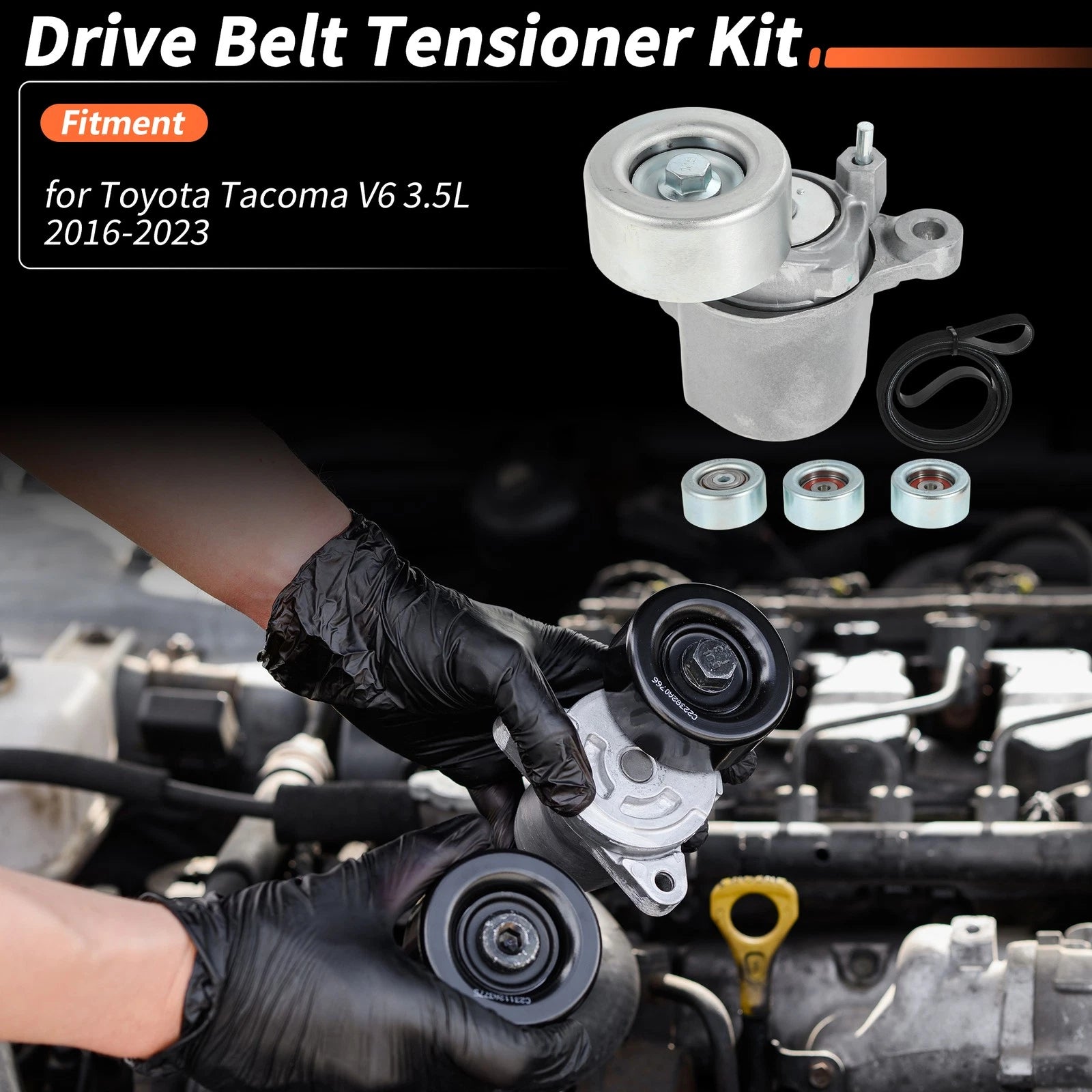 Set of 2 Drive Belt Tensioner Kits for Toyota Tacoma V6 3.5L (2016–2023) No. 9091602571