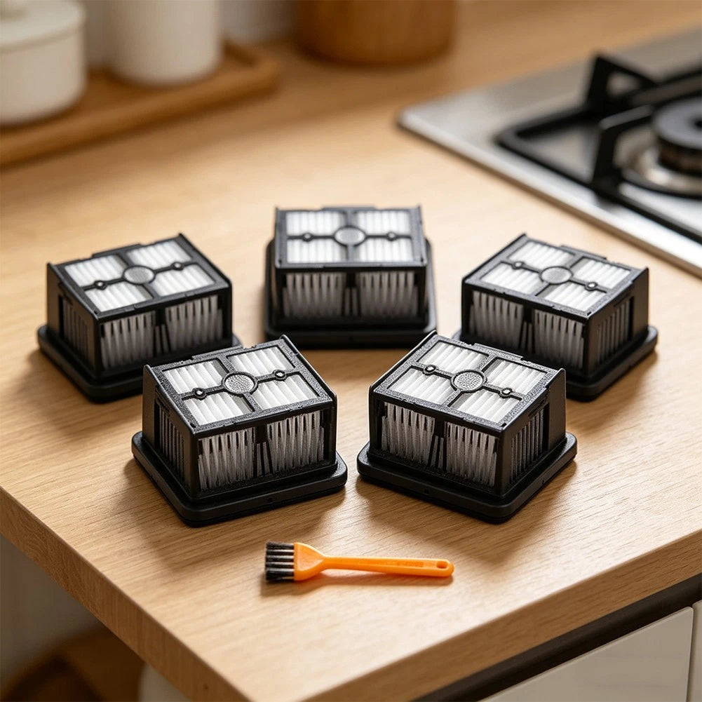 HEPA Filter Kit 5 Filters + 1 Brush for Dreame H12 Pro H12 FlexReach H12 Dual