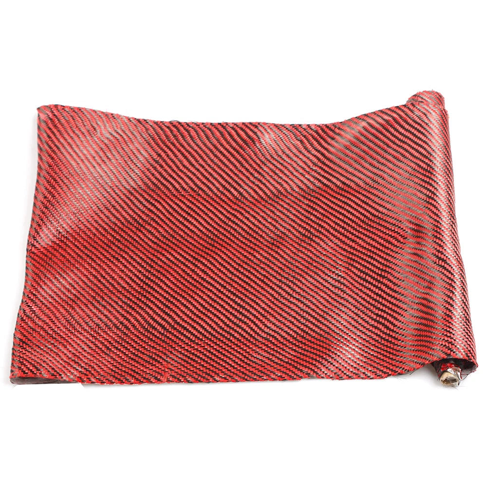Carbon Fiber Fabric Twill for Automotive Use - Black Red Mixed