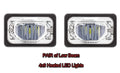 Heated LED Headlights Pair for UltraLit 4x6 Glass Lens (Universal)