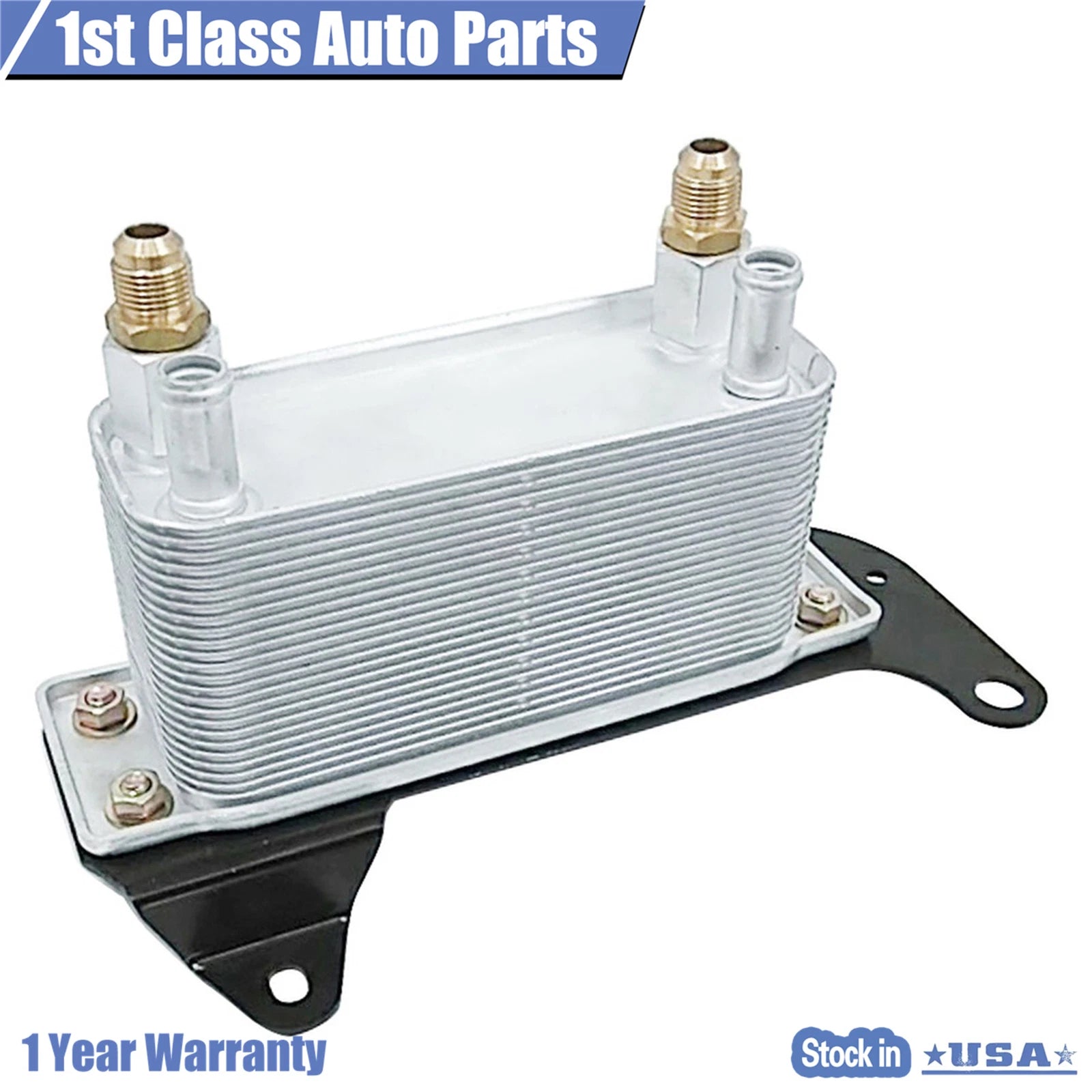 Torque Converter Transmission Oil Cooler + Steel Bracket for Dodge Ram 2500 (2003–2009)