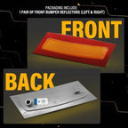 2X Side Marker Reflector Bumper Amber for BMW X5 (2007-2010)