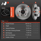 Front Disc Brake Rotors for Jeep Cherokee Wrangler TJ (1999–2001)