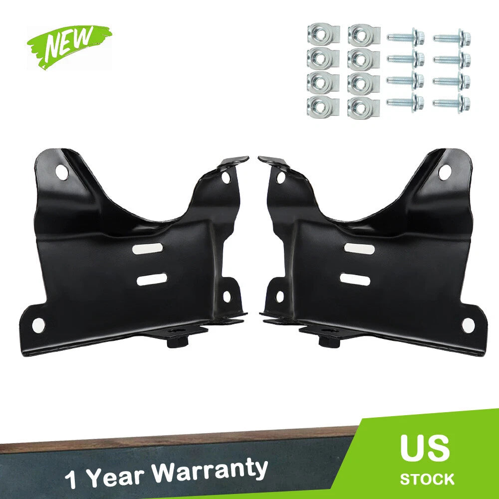 Set of 2 Front Bumper Outer Brackets for Chevy Silverado 2500HD 3500HD (2007–2010)