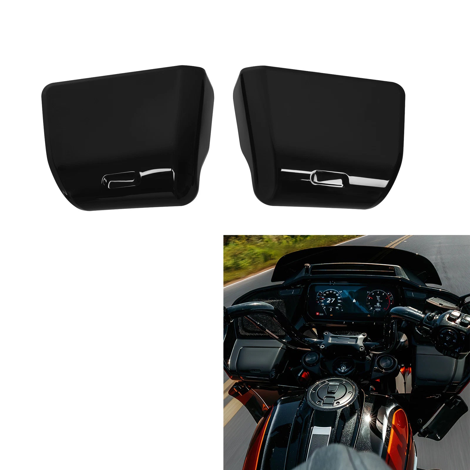 Inner Fairing Media Glove Box Doors for Harley Road Glide (2023–2025) Vivid Black
