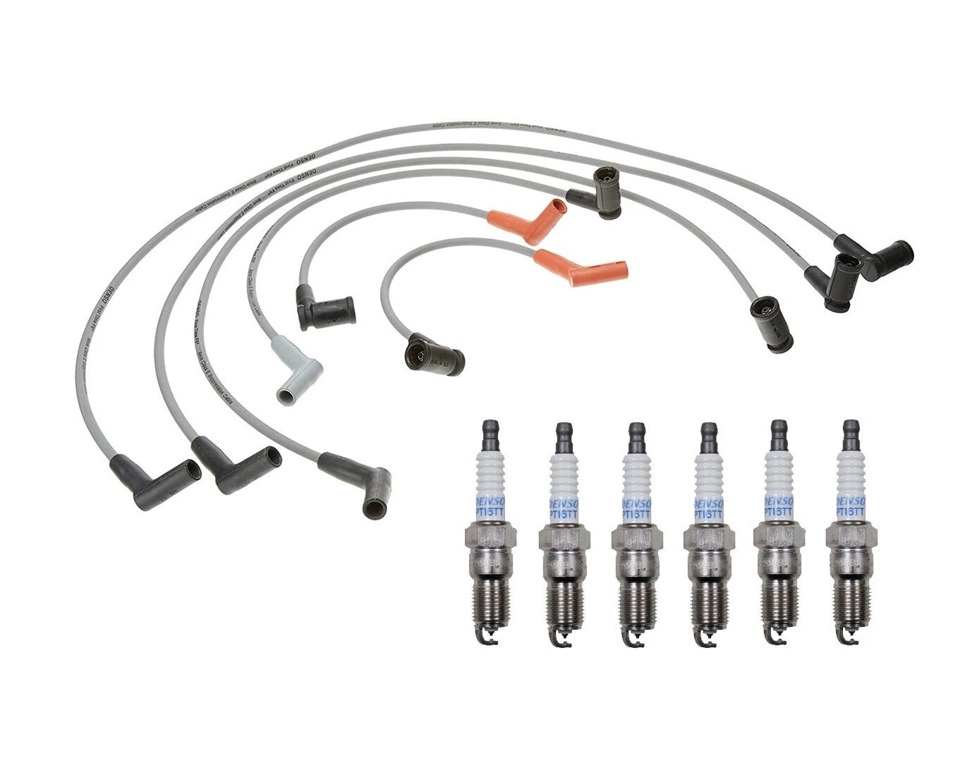 Denso Wire Set 8mm & 6 Platinum TT Spark Plug Kit for Ford Mercury V6 (2004)