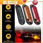 4X Amber Red LED Side Marker Lights for RV Truck Trailer