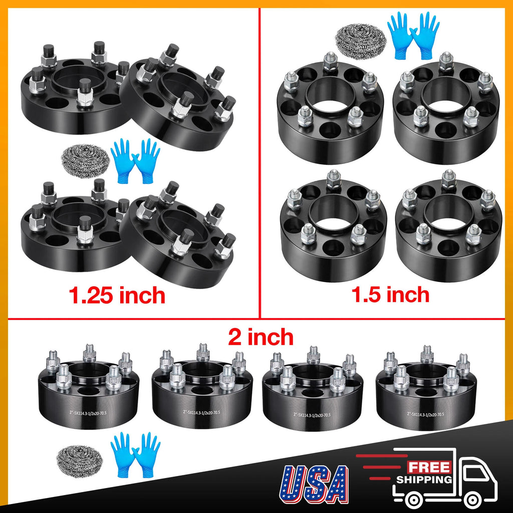 Set of 8 Hubcentric 5x4.5 Wheel Spacers for Ford Mustang Ranger