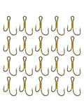 20X Golden Barbed Hooks for Zander Fish (Double with Spines)