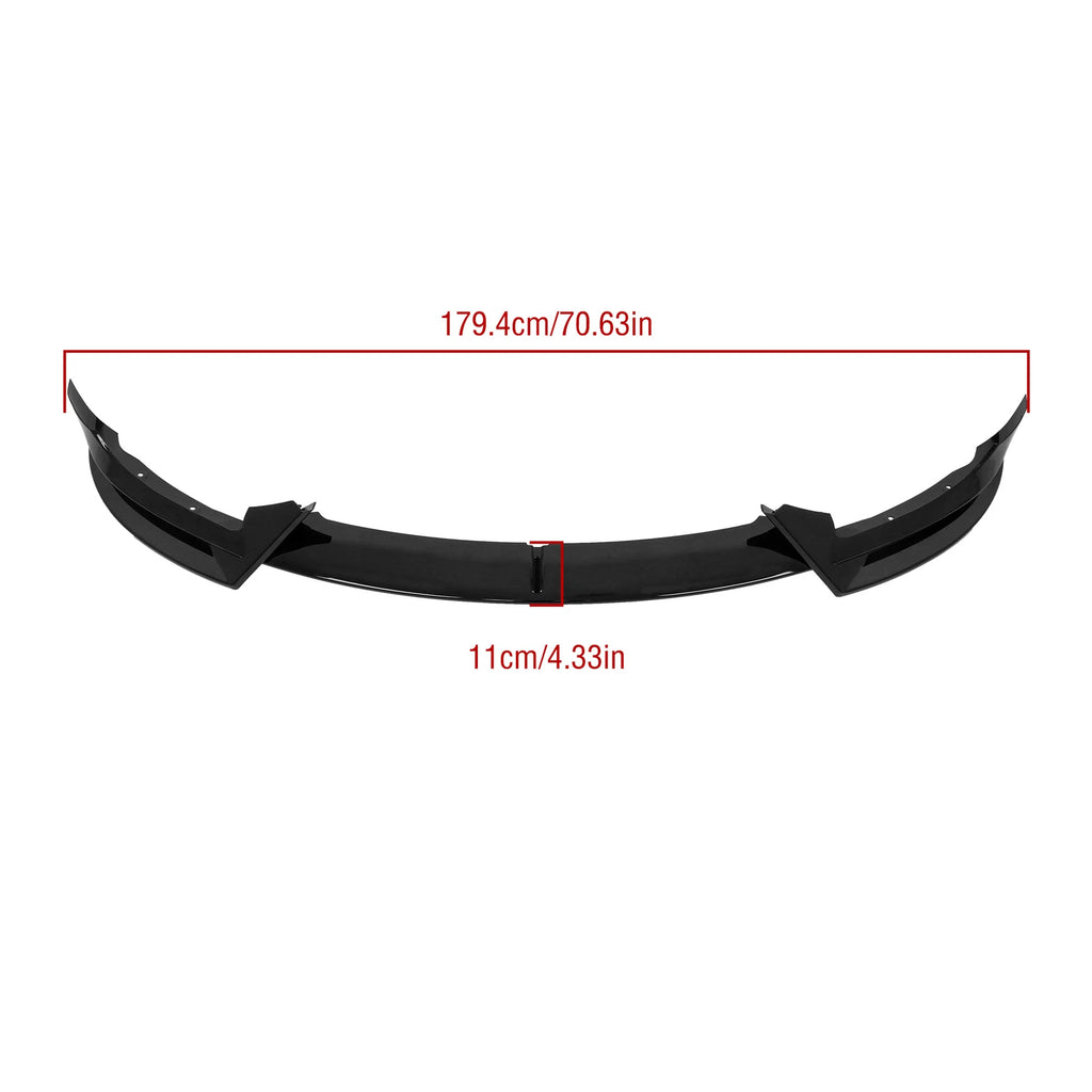 Glossy Black Front Bumper Lip Splitter for Tesla Model Y (2020-2024)