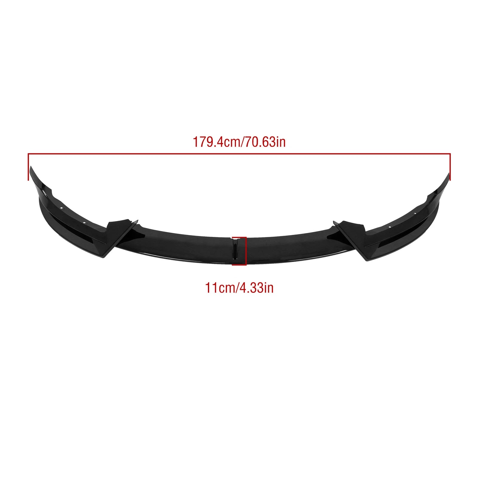 Glossy Black Front Bumper Lip Splitter for Tesla Model Y (2020-2024)