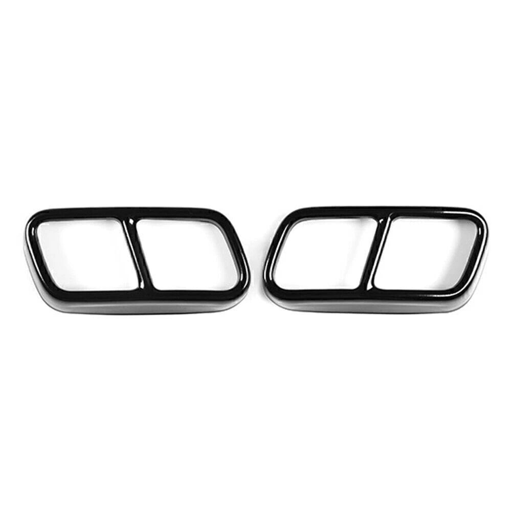 Tail Muffler Exhaust Pipe Cover Trim for BMW 7 Series F01 (2009–2014) Black